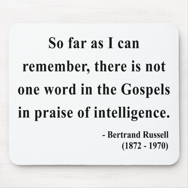 Bertrand Russell Quote 2a Mouse Mat (Front)