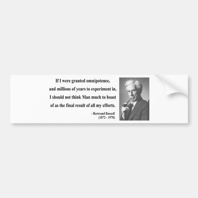 Bertrand Russell Quote 4b Bumper Sticker (Front)