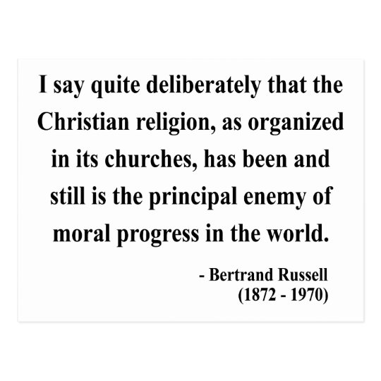 Bertrand Russell Quote 5a Postcard
