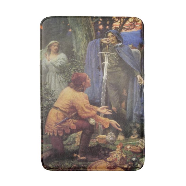 Bertuccio's Bride (by Edward Robert Hughes) Bath Mat (Front Vertical)