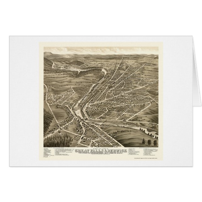 Berwick, ME & Great Falls, NH Panoramic Map - 1877 (Front Horizontal)