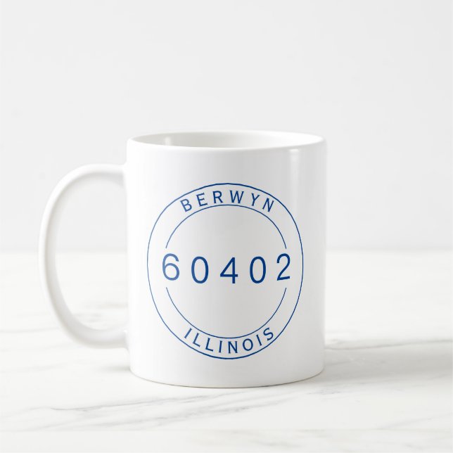 Berwyn, Illinois 60402 Zip Code Mug (Left)