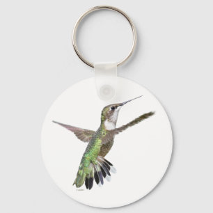 Berylline Hummingbird Painting Key Ring