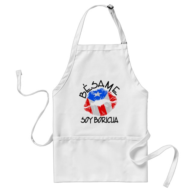 Besame Soy Boricua Kiss Me I'm Puerto Rican Standard Apron (Front)
