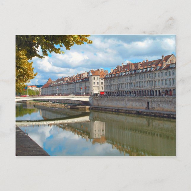 Besançon Along the riverbank Postcard (Front)