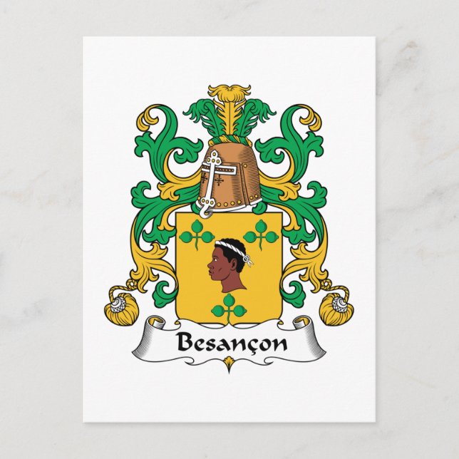 Besancon Family Crest Postcard (Front)