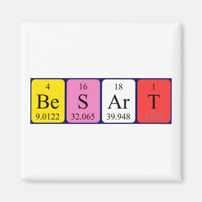 Besart periodic table name magnet (Front)