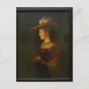 Beschreibung: Rembrandt, Saskia von Uylenburgh im Postcard