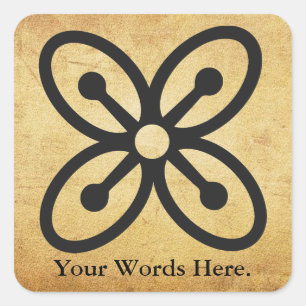 BESE SAKA   Symbol of Affluence, Power, Abundance Square Sticker