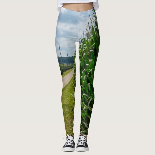 Beside A Corn Field Leggings (Front)