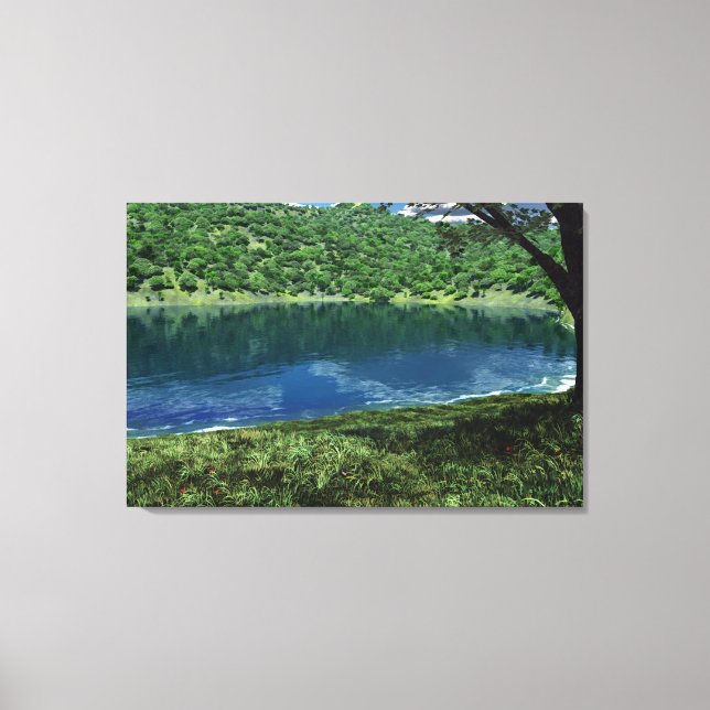 Beside Deep Waters Canvas Print (Front)