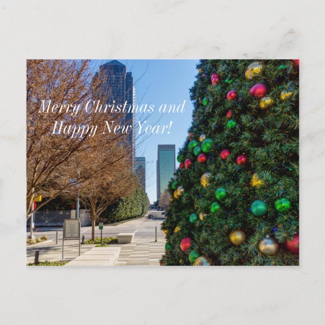 Beside The Dallas Christmas Tree Postcard (Front)