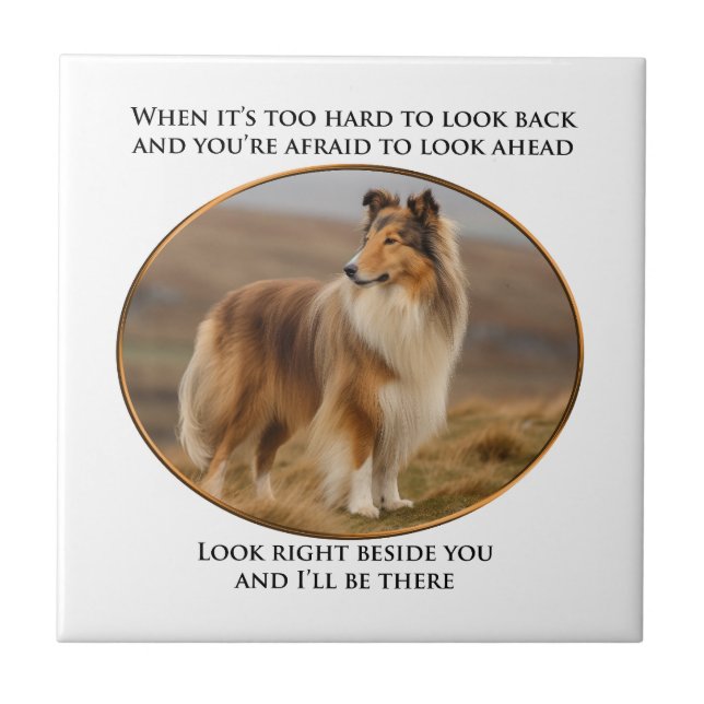 Beside You Collie Tile (Front)