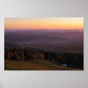 Beskid Wyspowy sunrise Poster