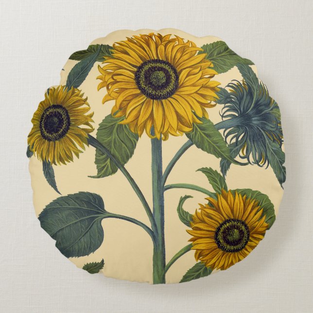 Besler: Sunflower Round Cushion (Front)