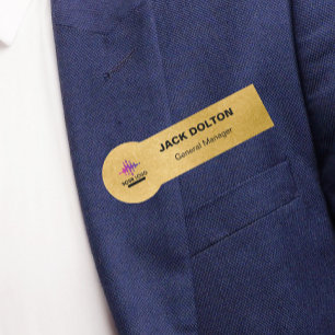 Bespoke Employee Identification: Silver Logo Name Tag