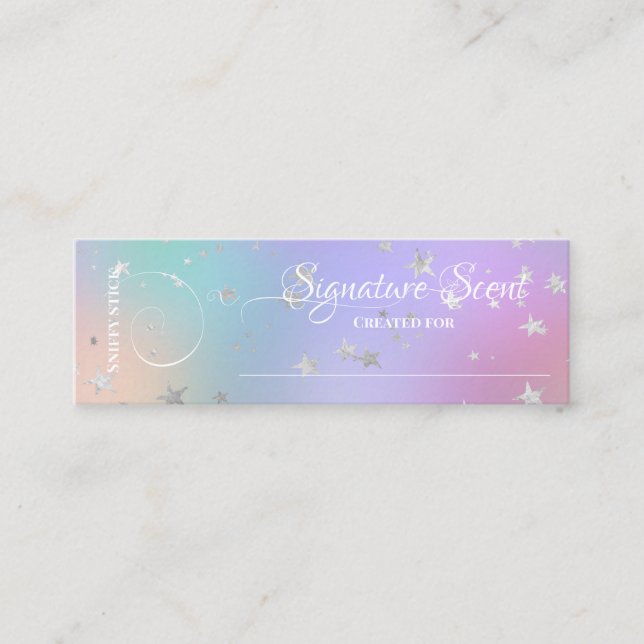 Bespoke fragrance personal scent sniff note mix mini business card (Front)