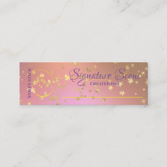 Bespoke fragrance personal scent sniff note mix mini business card (Front)