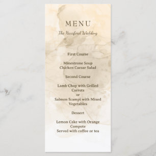 Bespoke Marbled Villa Wedding Menu