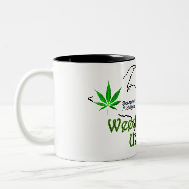 Bessemer Michigan, weed Town USA Coffee Mug (Left)