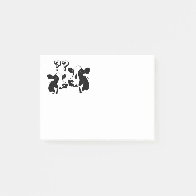 Bessie and Nellie, the Cows Post-it Notes (Front)