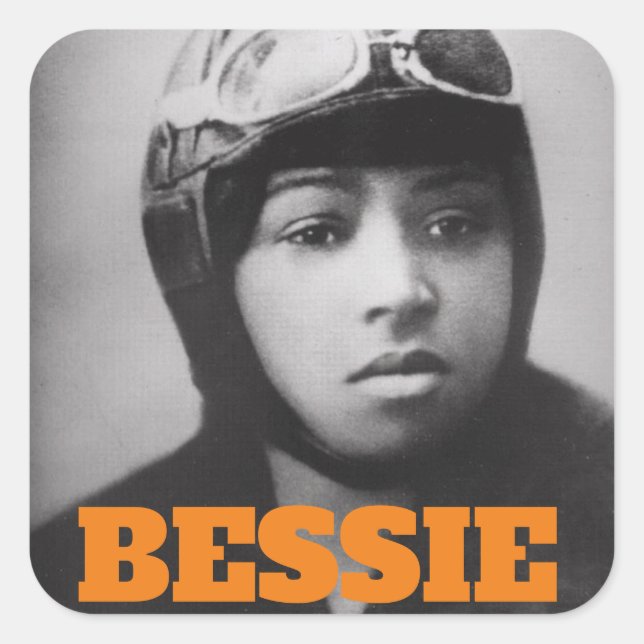 Bessie Coleman - Aviation Pioneer Square Sticker (Front)