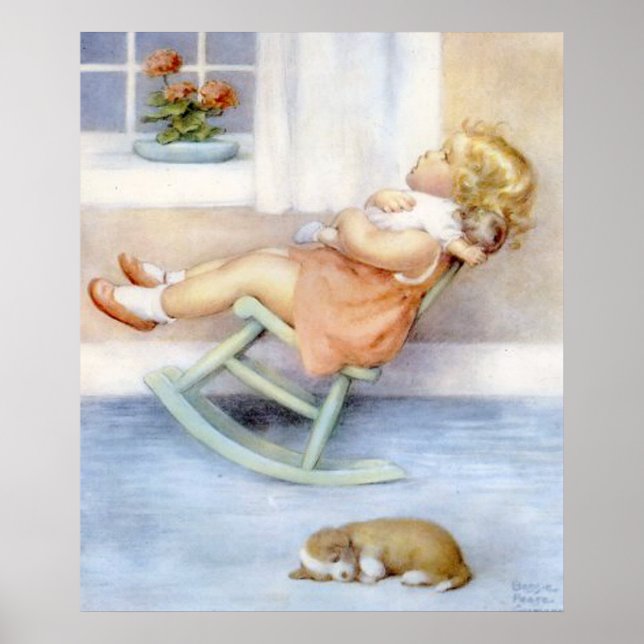 Bessie Pease Guttman Adorable Little Toddler Girl  Poster (Front)
