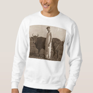 Bessie the Cow Vintage Farmer Sweatshirt