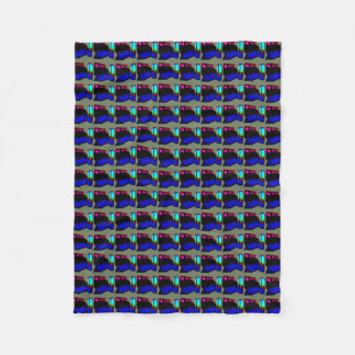 Bessie the landrover pattern fleece blanket