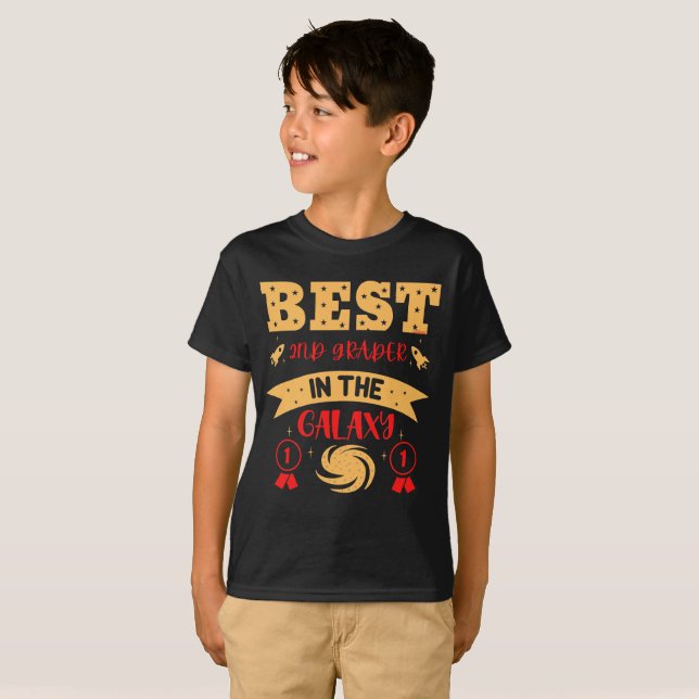 BEST 2ND GRADER IN THE GALAXY funny cute           T-Shirt (Front Full)