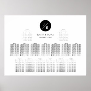 BEST 38"x28" Seating Chart - Olivia & Justin