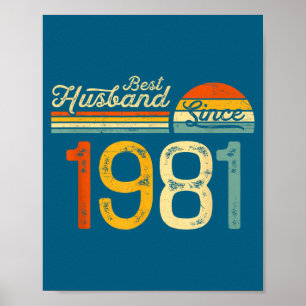 Best 45th Wedding Anniversary Husband Since Poster
