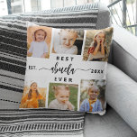 Best Abuela Ever - Grandchildren Photo Collage Cushion<br><div class="desc">Celebrate the "Best Abuela Ever" with this personalised Grandchildren Photo Collage Throw Pillow. This heartfelt gift features a lovingly arranged collage of cherished photos capturing special moments, complemented by a heartfelt message. Crafted from high-quality, soft fabric, it offers both comfort and style to any living space. The removable cover is...</div>