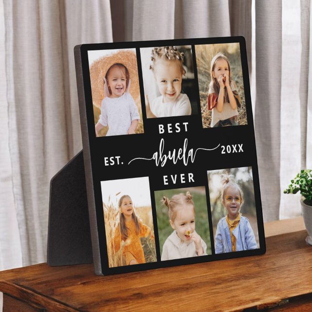Best Abuela Ever - Grandchildren Photo Collage Plaque (Creator Uploaded)