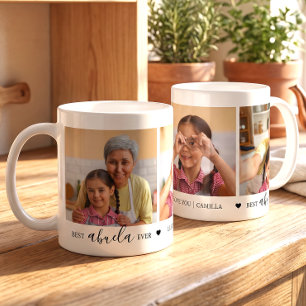 Best Abuela Ever Personalised Photo Collage Coffee Mug