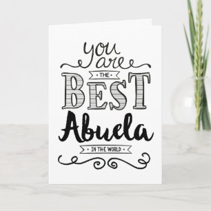 Best Abuela in the World Birthday Card