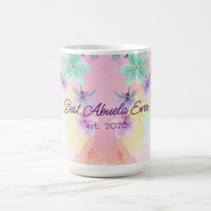 Best Abuela Mother's Day Watercolor Floral Coffee Mug