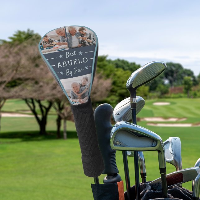Best Abuelo By Par | 3 Photo Golf Head Cover (Creator Uploaded)