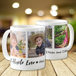 Best Abuelo Ever Grandchildren 3 Photo Collage   Coffee Mug