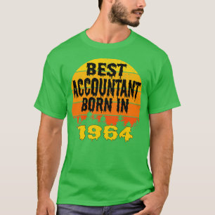 Best Accountant Born In 1964 Birthday Vintage T-Shirt