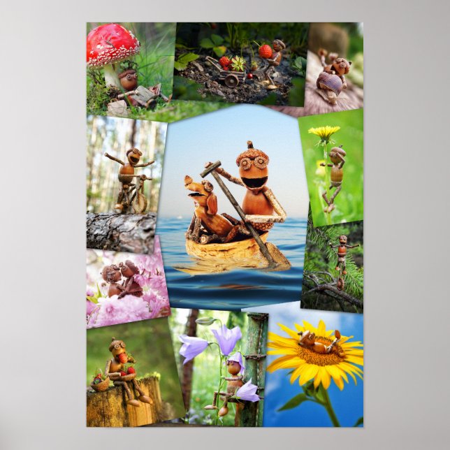 Best acorn elves photos mosaic  poster (Front)