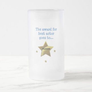 Best Actor: Matthew Frosted Glass Beer Mug