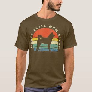 Best Akita Mum Ever Vintage Retro T-Shirt