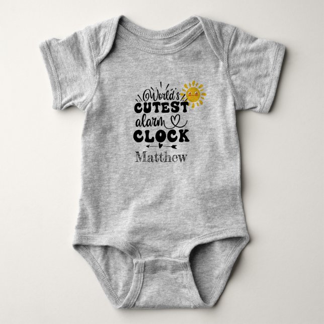 Best Alarm Clock  Baby Bodysuit (Front)