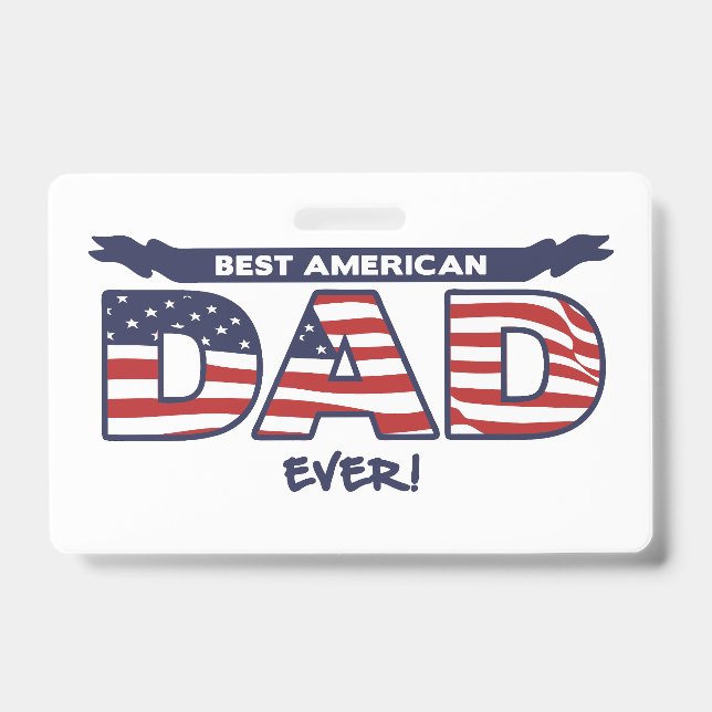 Best American Dad Ever ID Badge (Front)