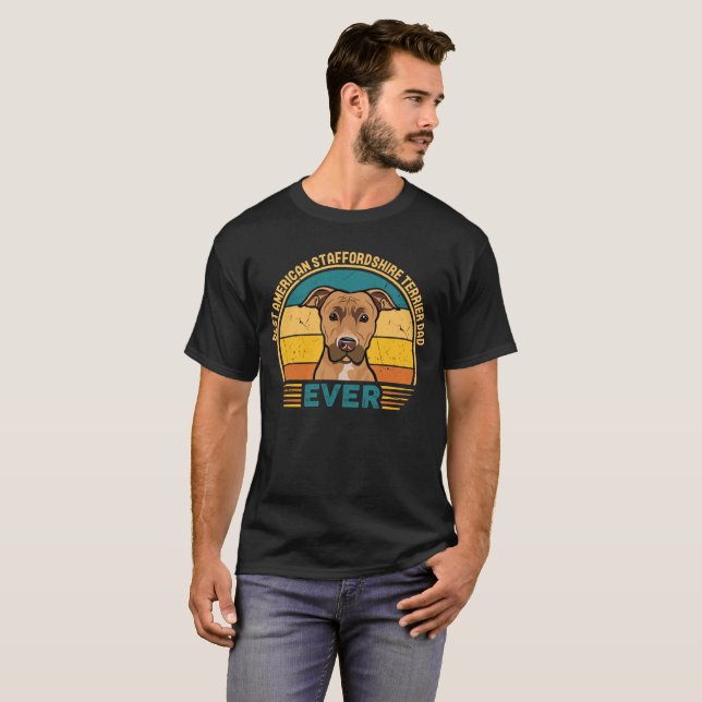 Best AmStaff Dad Ever T-Shirt (Front Full)
