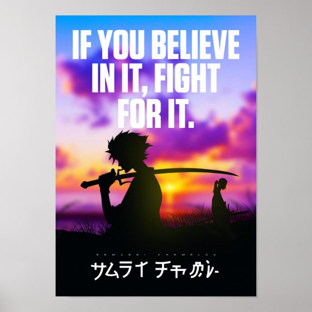 Best Anime Quotes About Believing in Yourself Poster (Front)