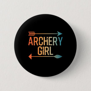 Best Archery Art For Girls Women Crossbow Bow Hunt 6 Cm Round Badge