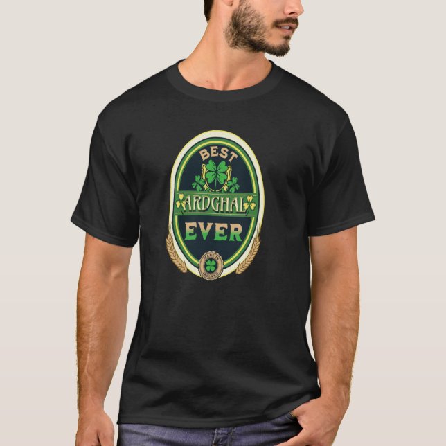 Best Ardghal Ever Personal Name Irish Retro Beer L T-Shirt (Front)