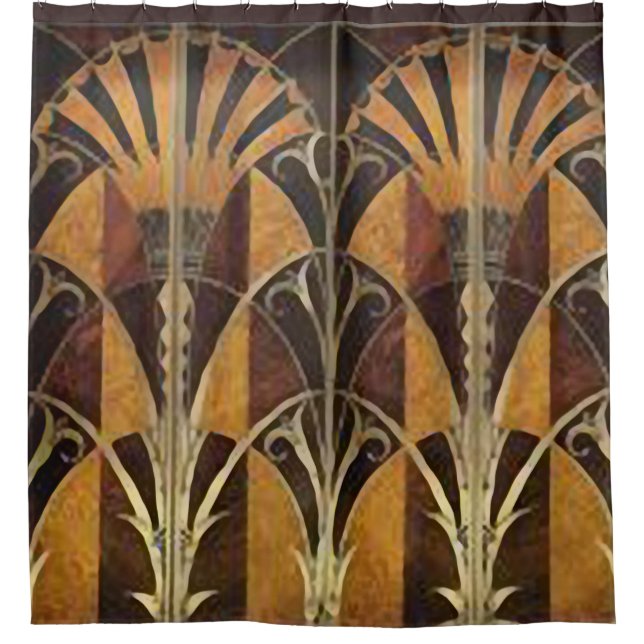 BEST ART DECO PANELS   SHOWER CURTAIN (Front)